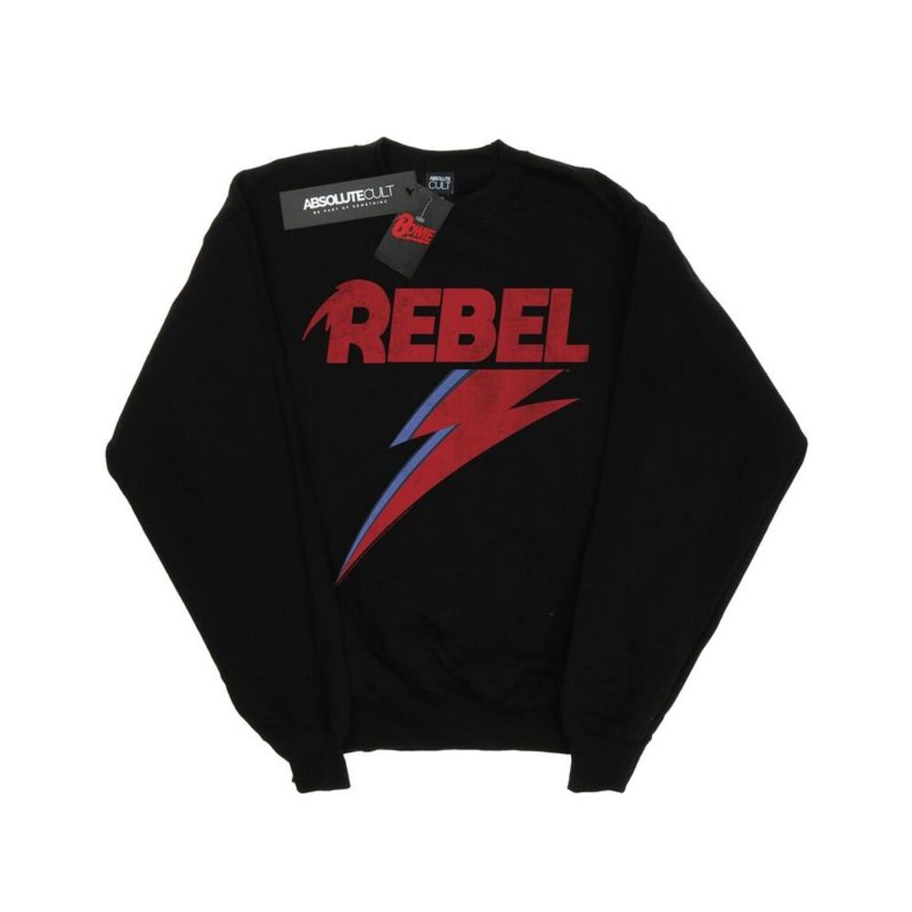 David Bowie Boys Distressed Rebel Sweatshirt / Black
